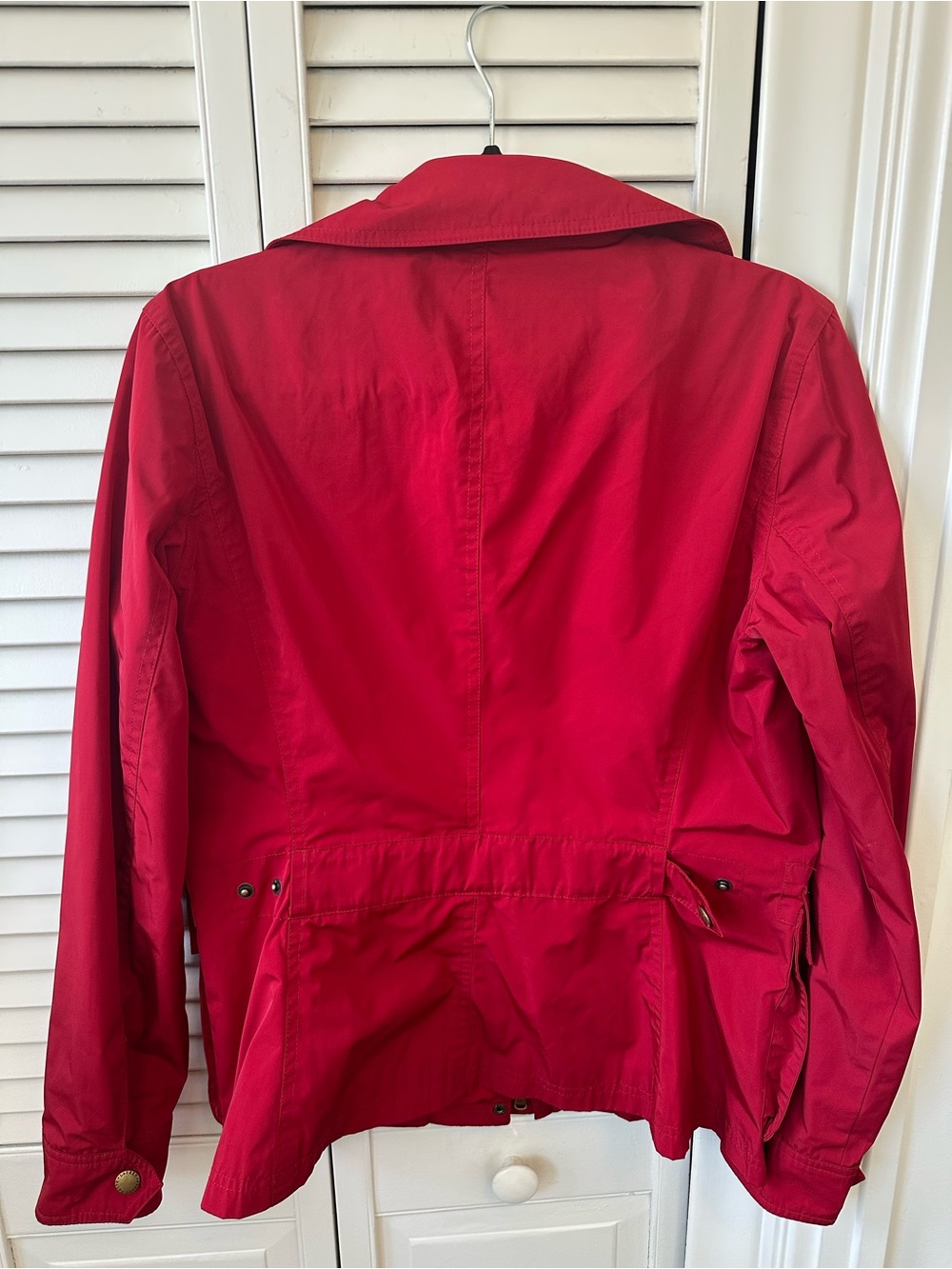 Ralph Lauren Bright Red Utility Jacket with Gold-Tone Snaps - Picture 6 of 7